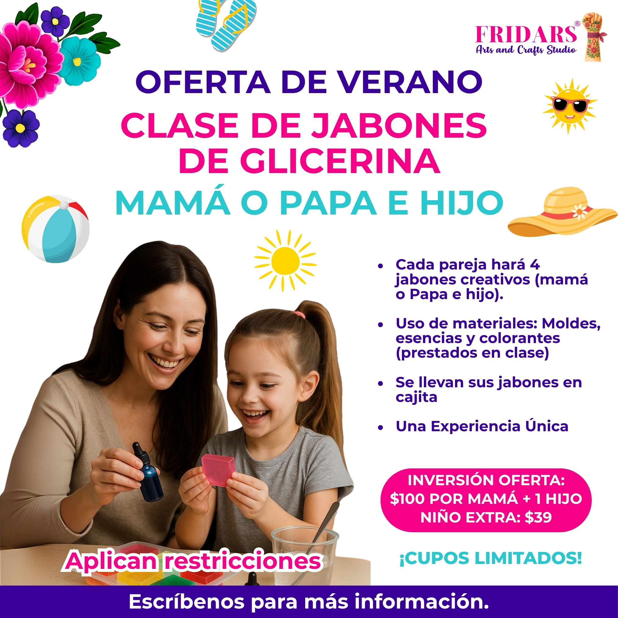 Oferta de Verano - Clase de Jabones de Glicerina