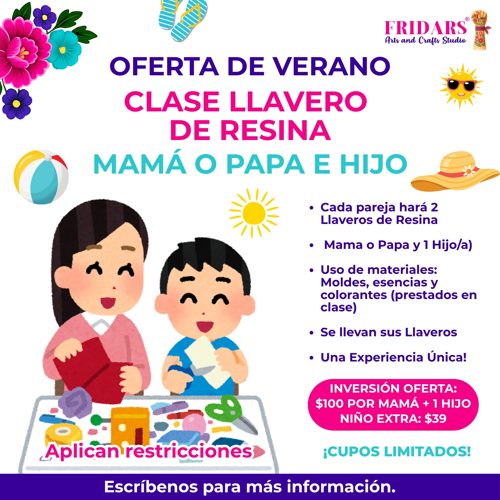 Oferta de Verano - Clase Llavero de Resina