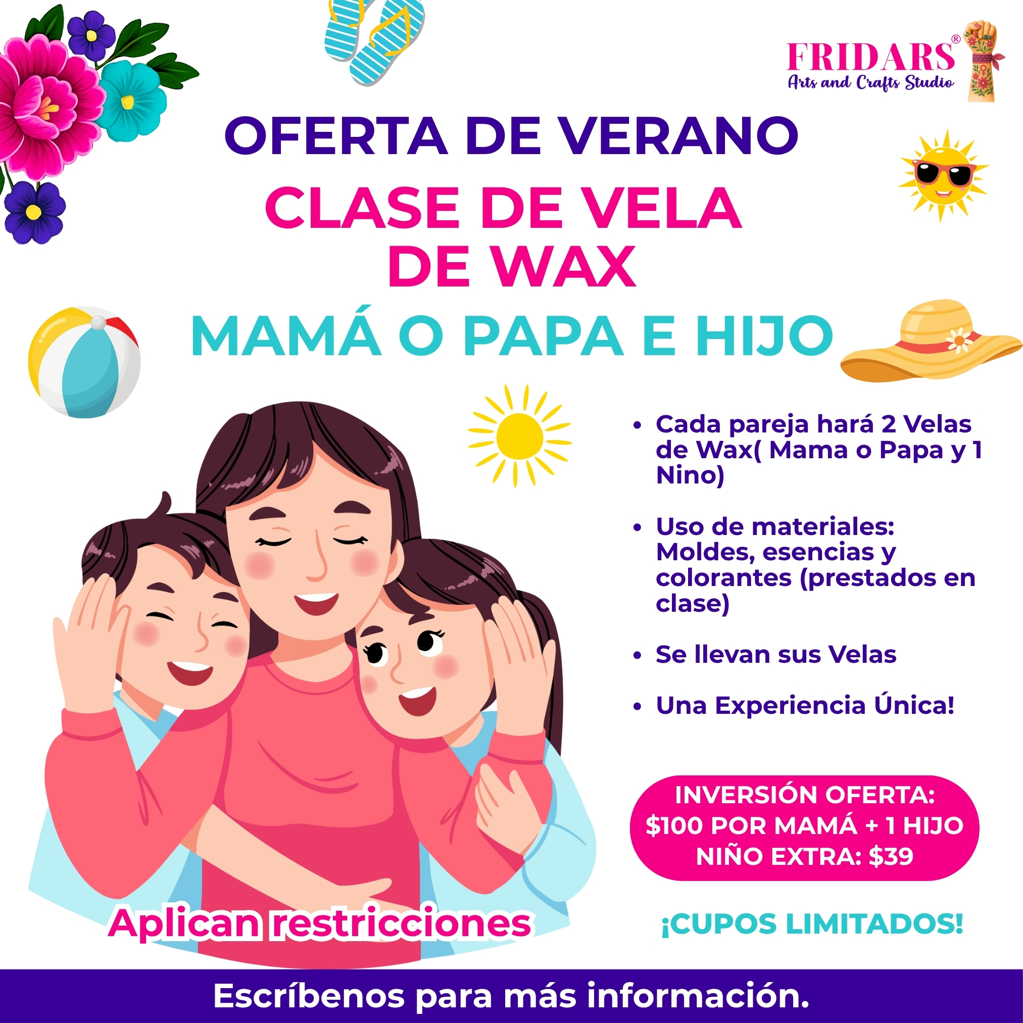 Oferta de Verano - Clase de Vela de Wax
